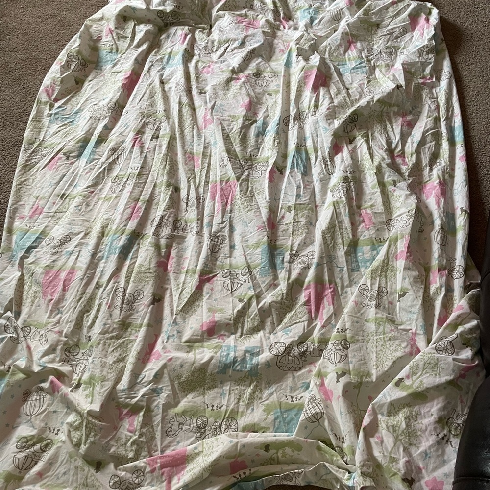Pottery barn kids full/queen princess duvet cover with 2 pillow shams